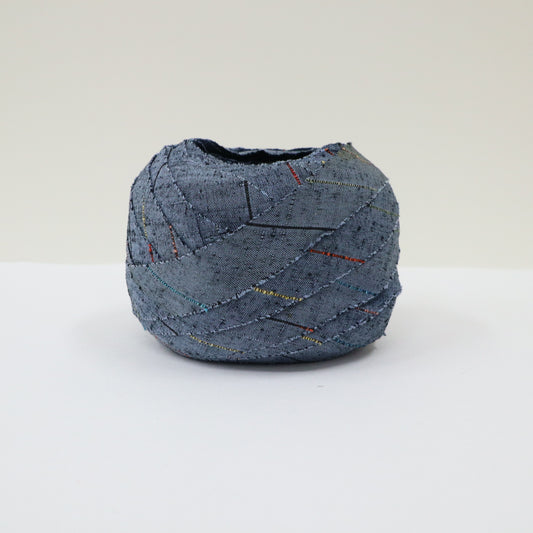 Gray-blue with light blue, yellow, red, and black stripes - Tsumugi (Y02401001)