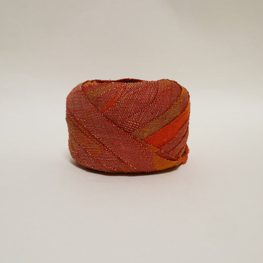 オレンジ・レンガ色・茶のグラデーション・交織(Y02601008)