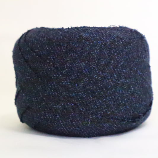 Black and indigo kasuri wool (Y02306007)