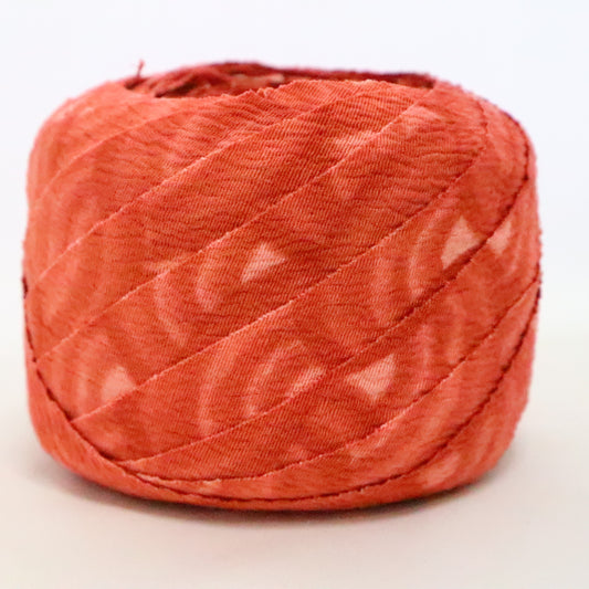 Coral-colored Qinghai wave pattern, crepe (Y02306022)