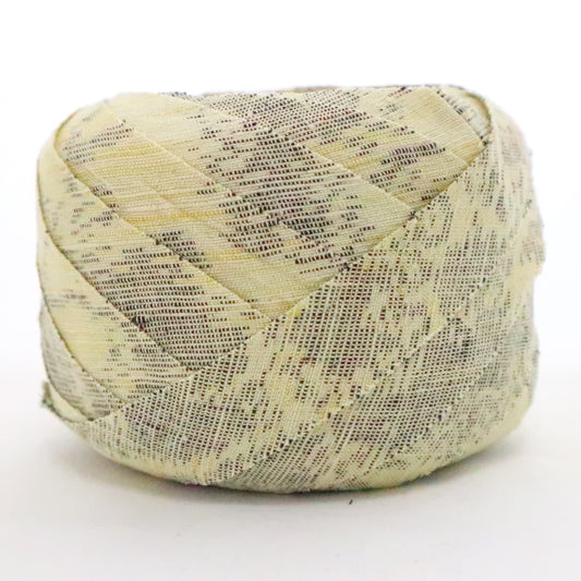 Light yellow with gray floral pattern/Pongee (Y02306025)