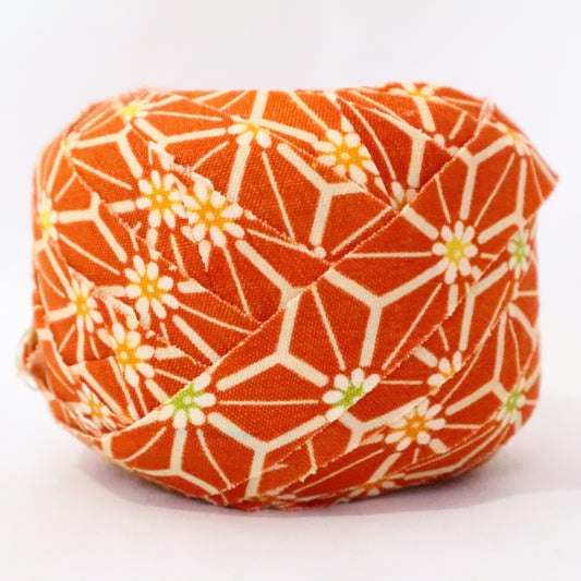 Orange wool with hemp leaf pattern (Y02309025)