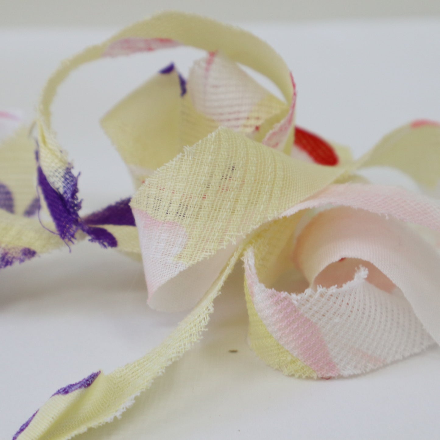 Egg-green yukata with purple, white, and red floral pattern (Y02103027)