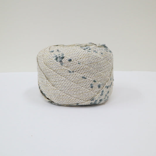 White Tortoiseshell Flower and Grass Pongee (Y02403029)