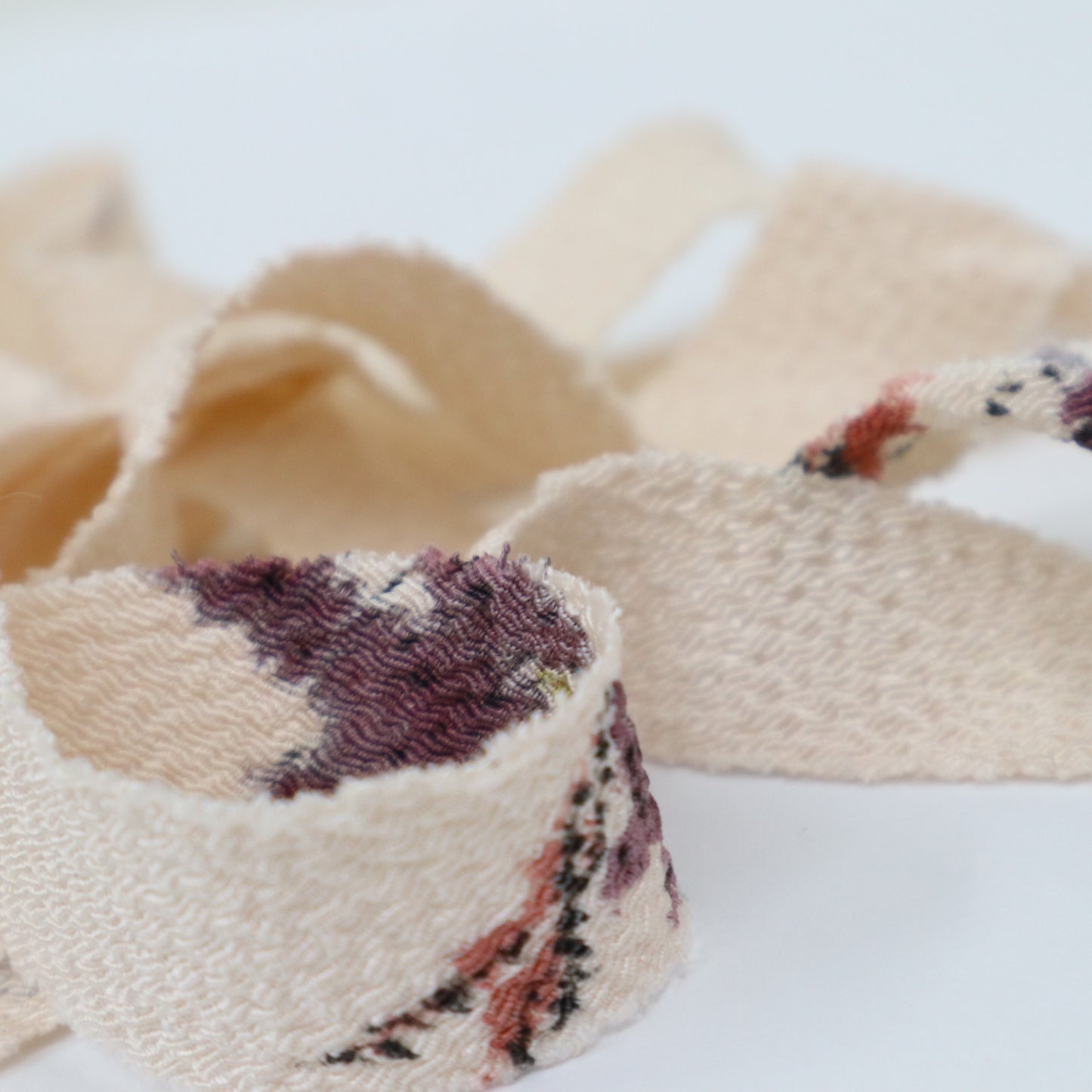 Light pink crepe with purple flowers (Y02012022)