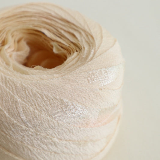 【残りわずか】きなり(白)の無地・縮緬(Y02601002)