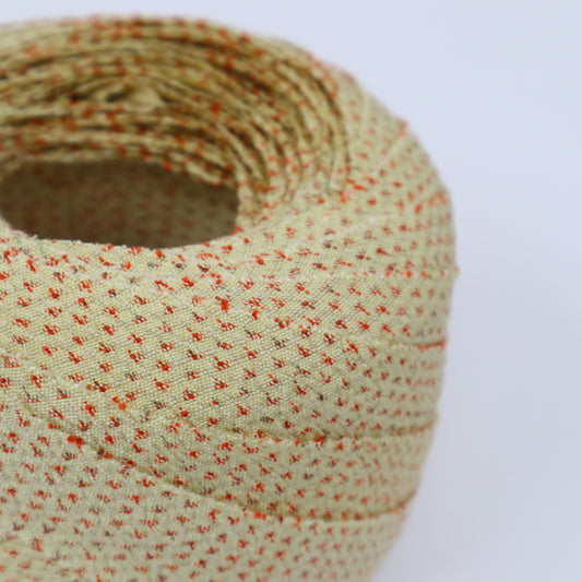 Egg-colored and orange mosquito-inspired tsumugi (Y02401021)