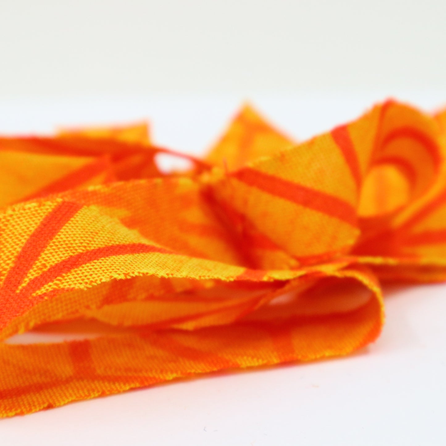 Orange with orange hemp leaf pattern, wool (Y02406002)