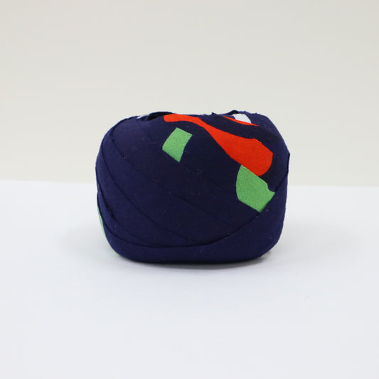 Dark blue yukata with orange, green, and white patterns (Y02401019)