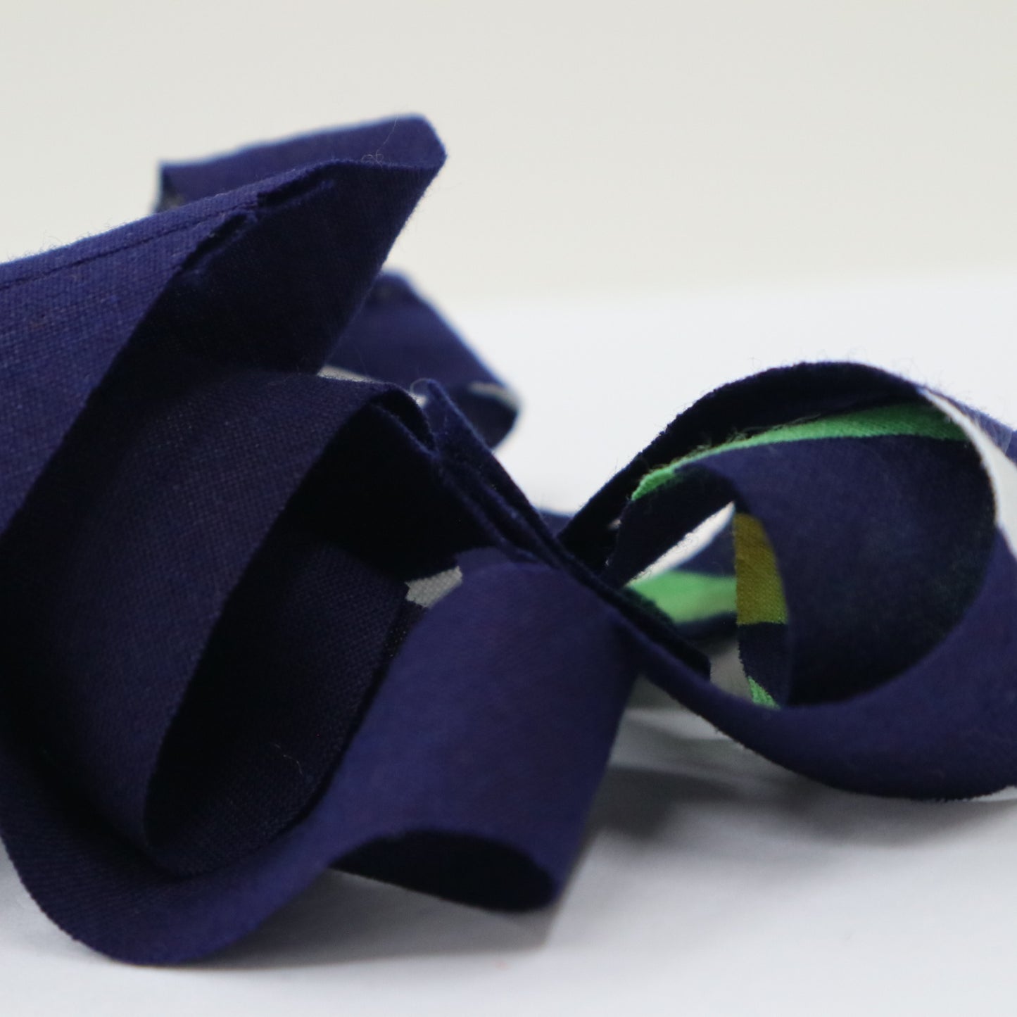 Dark blue yukata with orange, green, and white patterns (Y02401019)