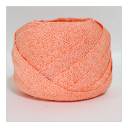 Coral-colored crane and tortoise pattern Edo Komon crepe (Y02003080)