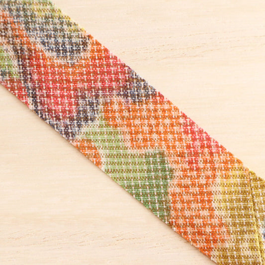 Green-orange-yellow Chayatsuji Pattern / Tsumugi (Y02008039)