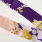 Purple children's kimono with colorful floral pattern (Y02507001①)