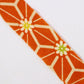 Orange wool with hemp leaf pattern (Y02309025)