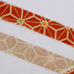 Orange wool with hemp leaf pattern (Y02309025)