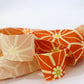 Orange wool with hemp leaf pattern (Y02309025)