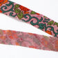 Light grape-colored orange and green flower arabesque/wool (Y02311023)