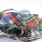 Blue with orange, black, yellow, and white plaid pattern/wool (Y02311032)