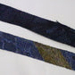 Dark blue with abstract pattern and mixed weave (Y02310034)