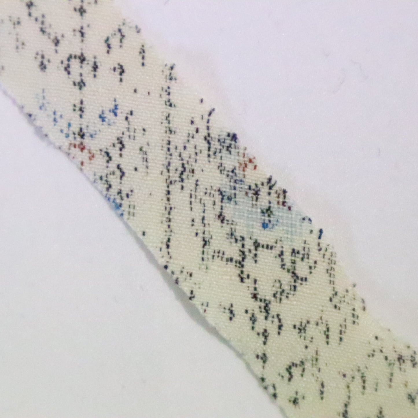 Light blue and black geometric pattern on unbleached pongee (Y02310022)