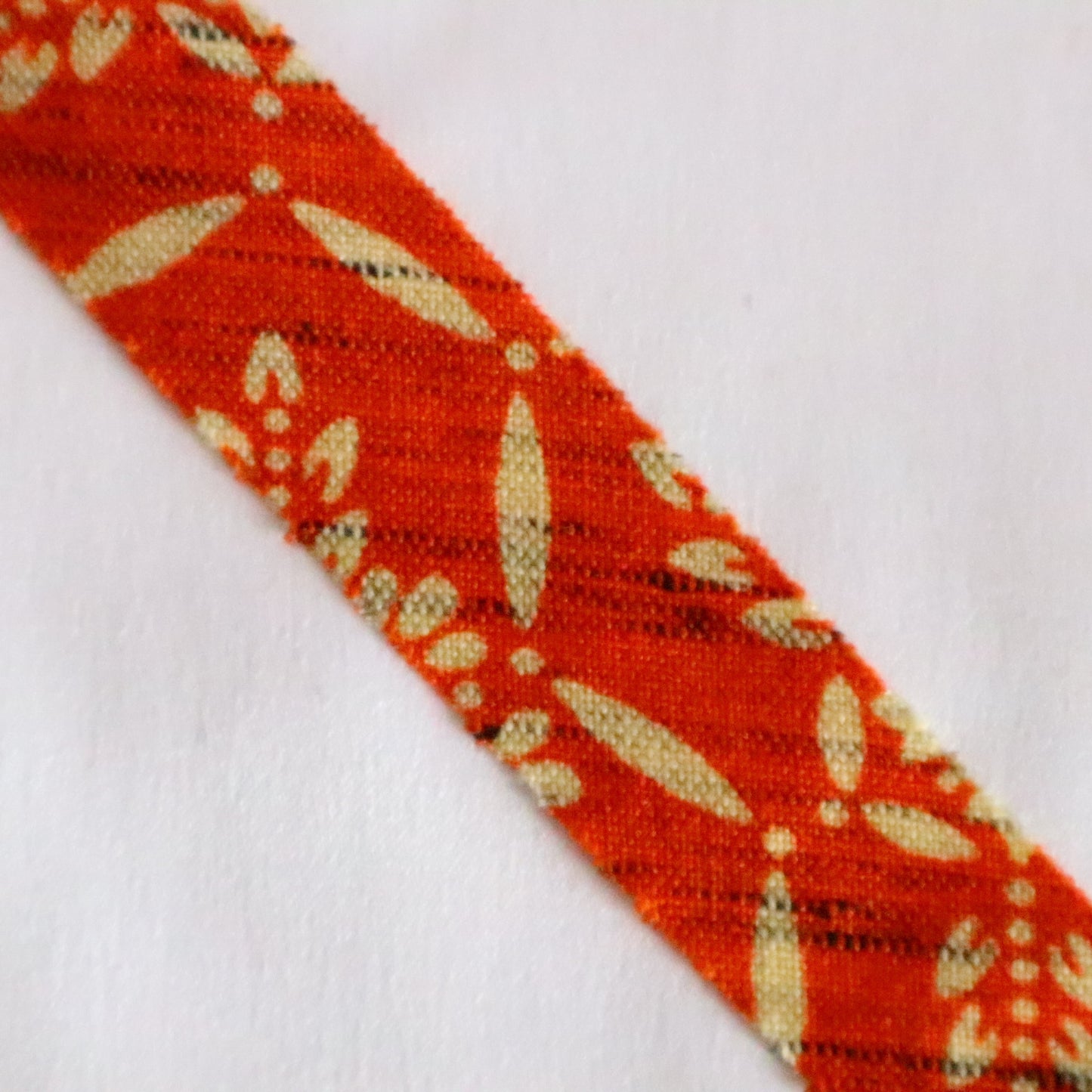 Orange tortoiseshell floral pattern/wool (Y02311022)