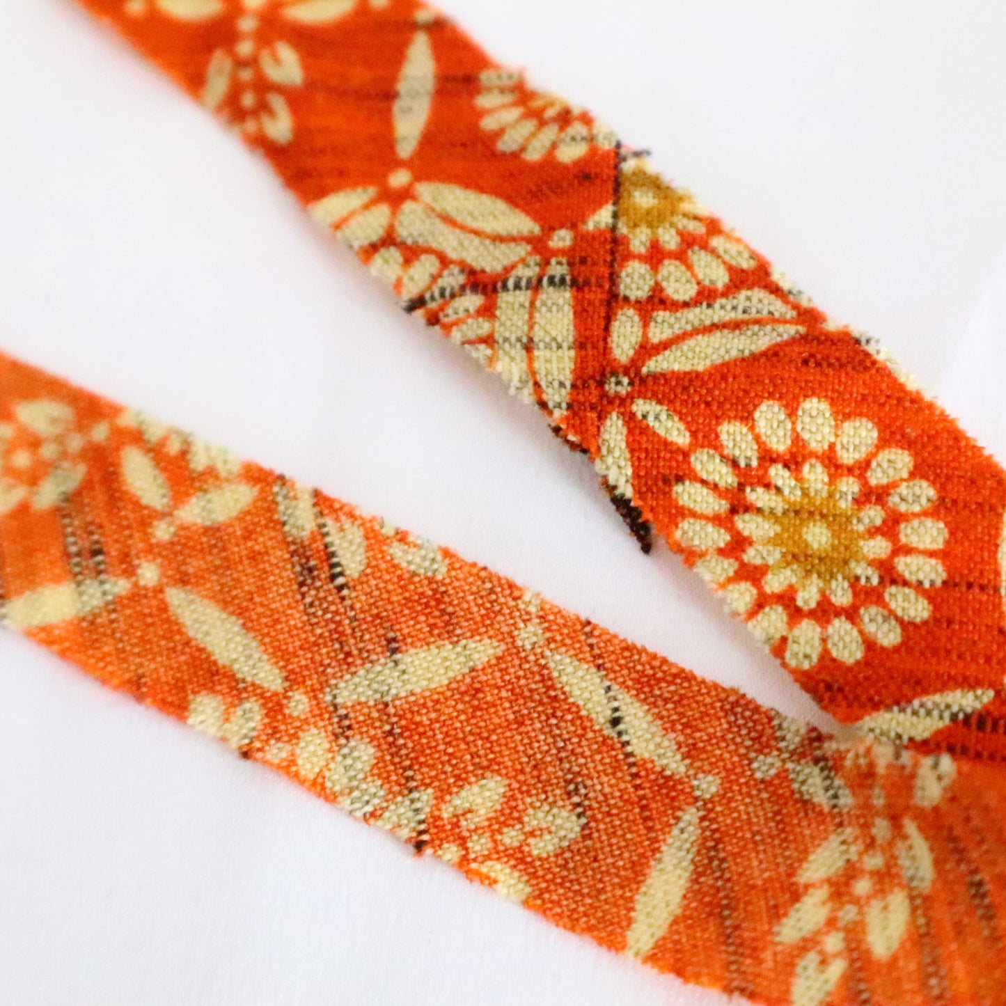 Orange tortoiseshell floral pattern/wool (Y02311022)