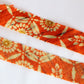 Orange tortoiseshell floral pattern/wool (Y02311022)