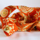 Orange tortoiseshell floral pattern/wool (Y02311022)