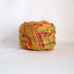 Ocher with green, red, brown, and yellow plaid pattern, pongee (Y02310014)