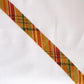 Ocher with green, red, brown, and yellow plaid pattern, pongee (Y02310014)