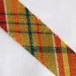 Ocher with green, red, brown, and yellow plaid pattern, pongee (Y02310014)