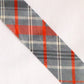 Gray with orange and white plaid pattern/Pongee (Y02310033)