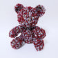 [Recommended yarn for bears] 30m ball / crimson and gray striped silk (coat fabric)