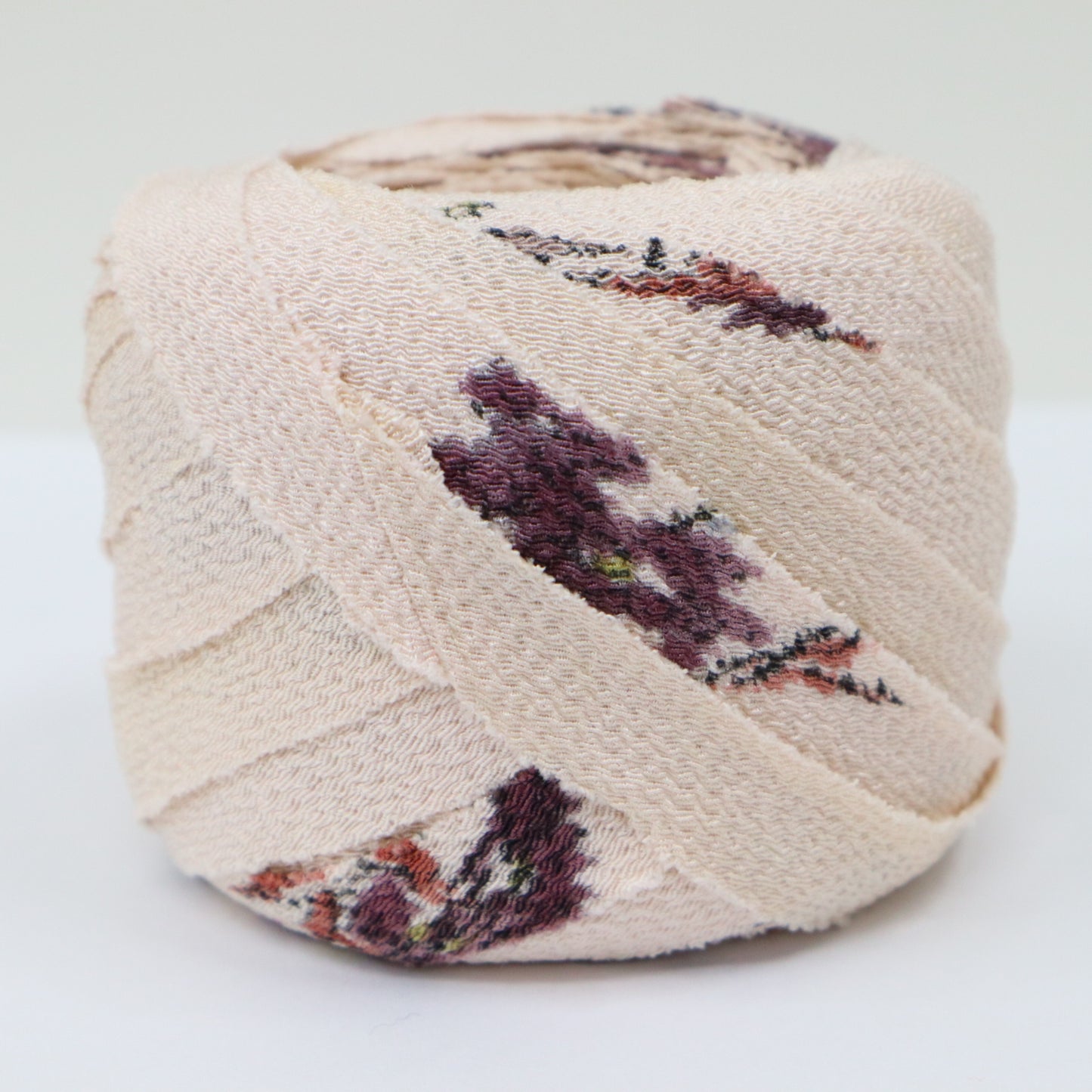 Light pink crepe with purple flowers (Y02012022)