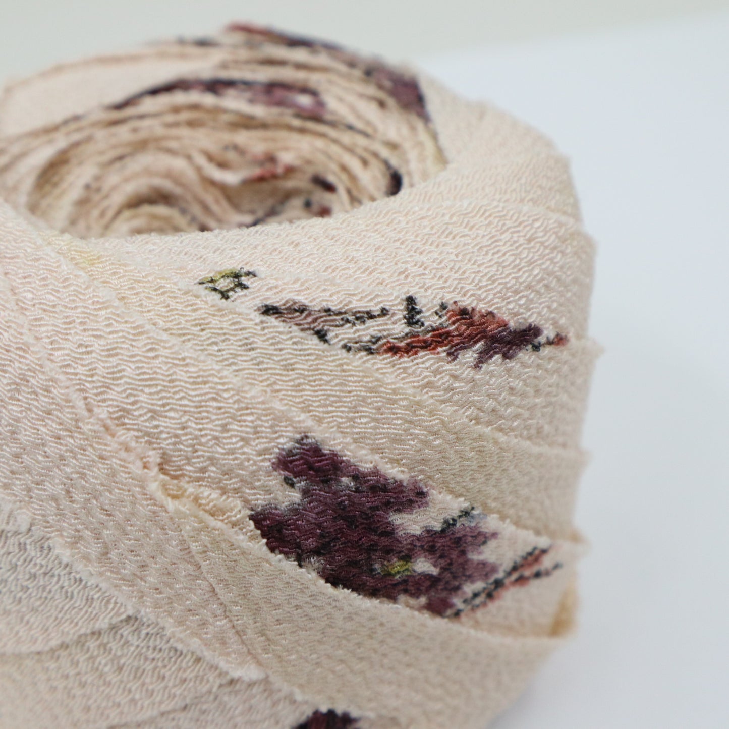 Light pink crepe with purple flowers (Y02012022)