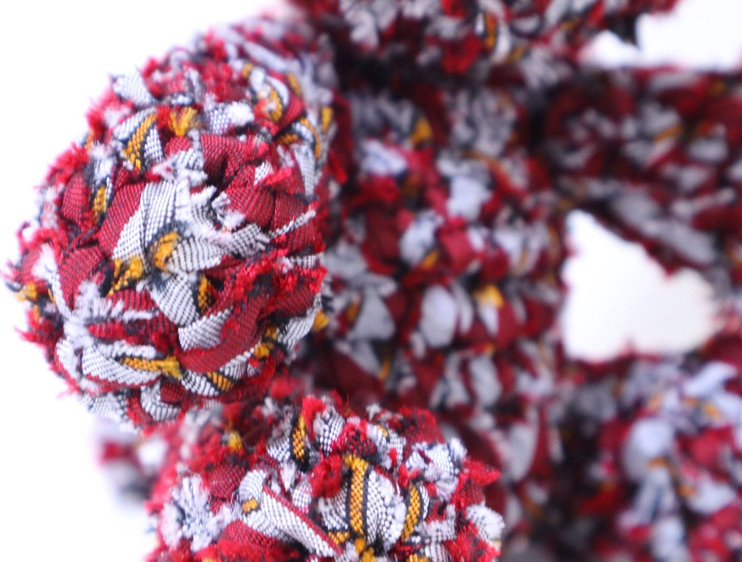 [Recommended yarn for bears] 30m ball / crimson and gray striped silk (coat fabric)