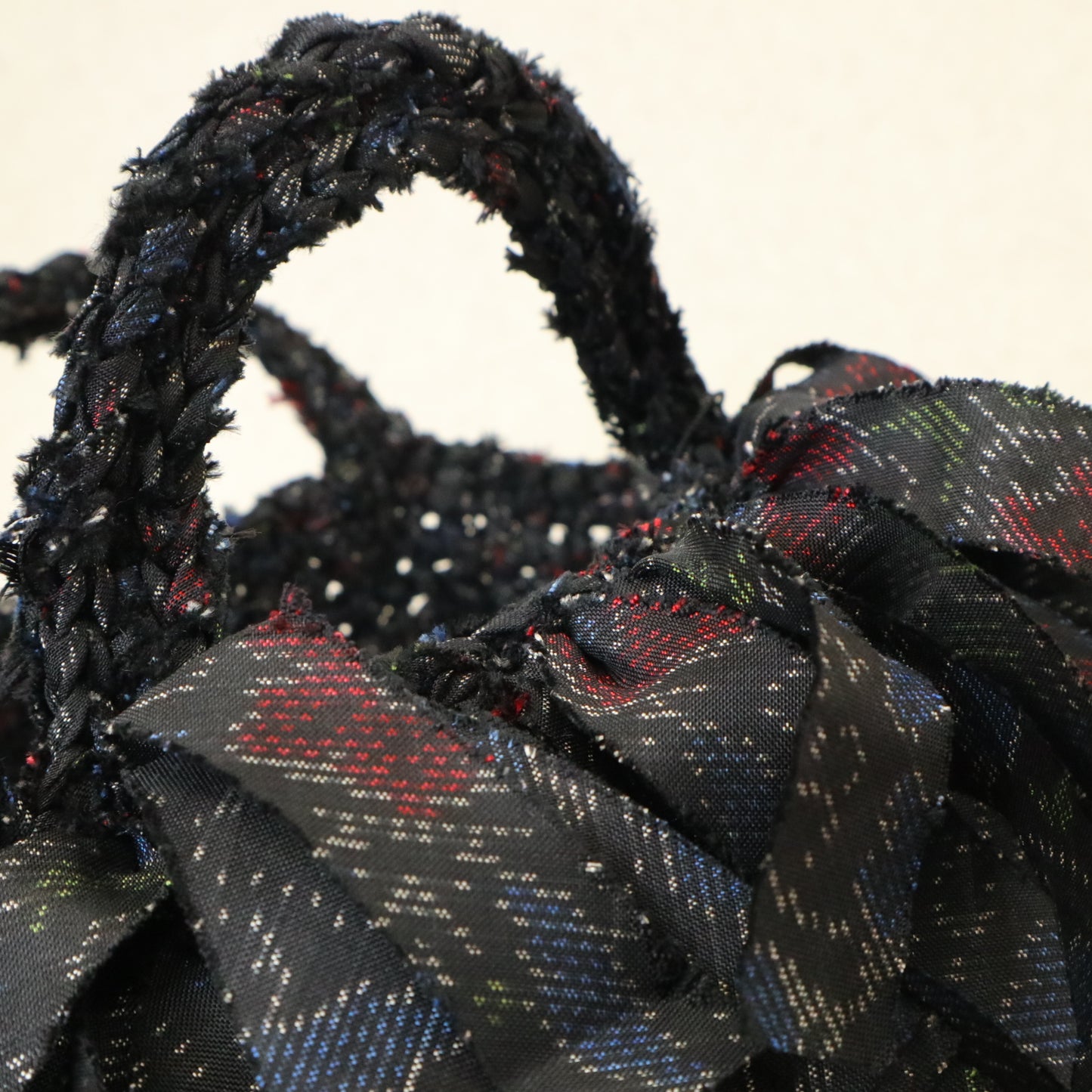 [Recipe book featured] Oshima Tsumugi fringe tote bag