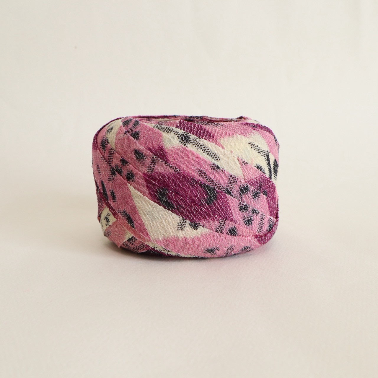 紫に白の大きな格子柄・紬(Y02512003）