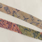 Beige with navy and pink abstract pattern - wool (Y02601005)