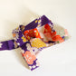Purple children's kimono with colorful floral pattern (Y02507001①)
