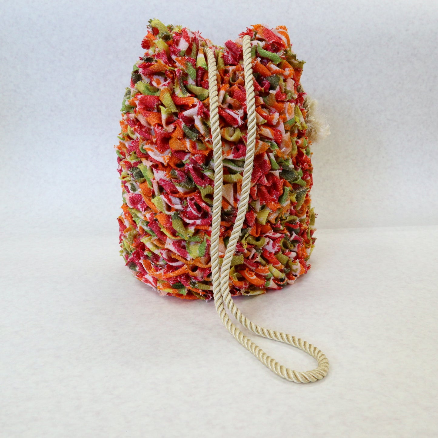 [Recipe book featured] Ruffle drawstring bag