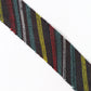 Dark brown with red, yellow, green and white stripes - Tsumugi (Y02312040)