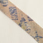 Beige with navy and pink abstract pattern - wool (Y02601005)