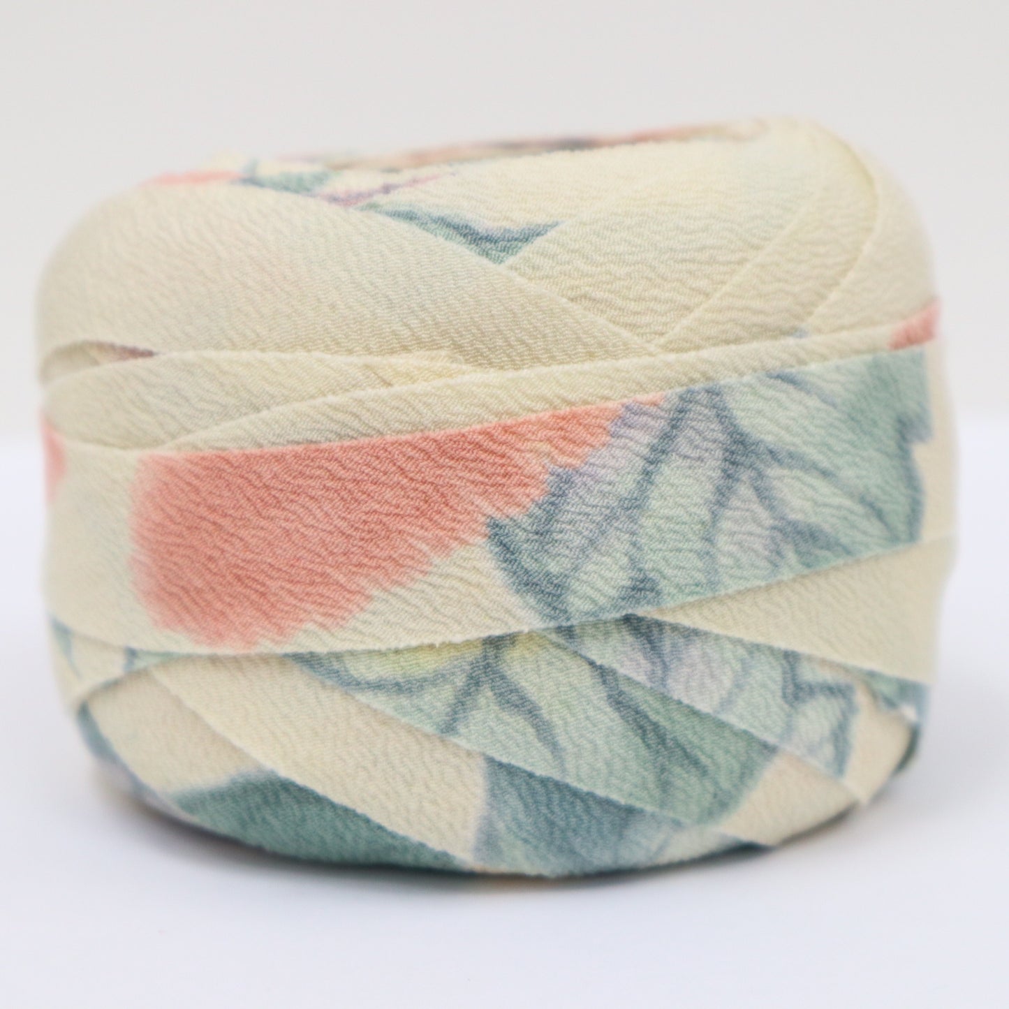 Natural light blue, pink, and yellow floral crepe (Y02003049)