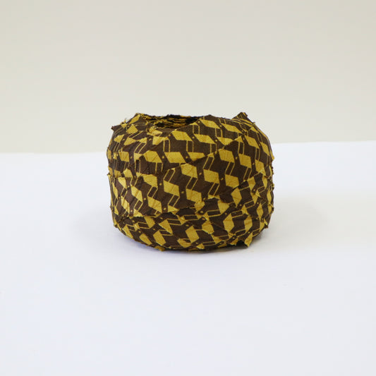 [Recommended Yarn for Bears] 30m Ball / Brown Square Pattern / Synthetic Fiber (Y02206012)