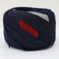 Dark blue wool with red and white ikat pattern (Y02403001)