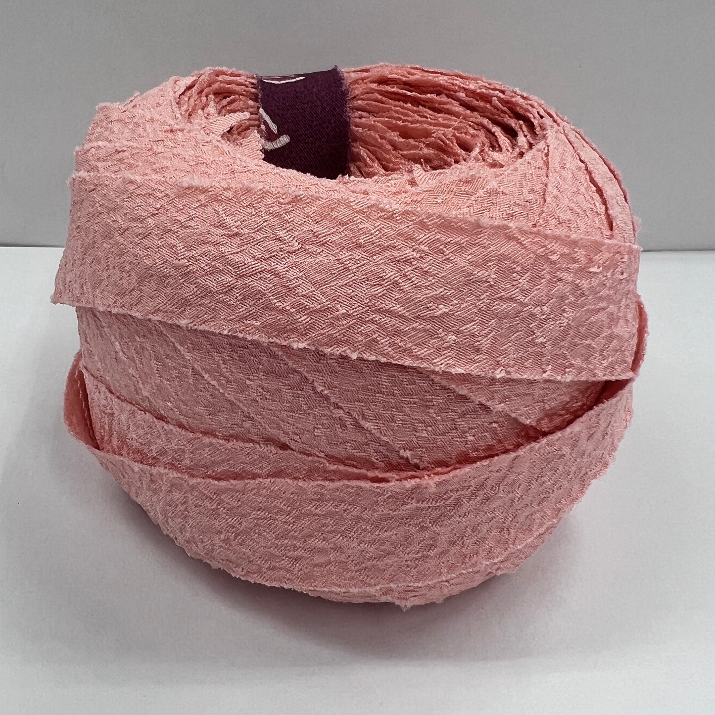 Coral colored plain crepe (Y02210005)