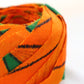 Orange with large green geometric pattern, wool (Y02105024)