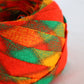 Red, green, and orange checkered pattern, wool (Y02211010)