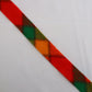 Red, green, and orange checkered pattern, wool (Y02211010)